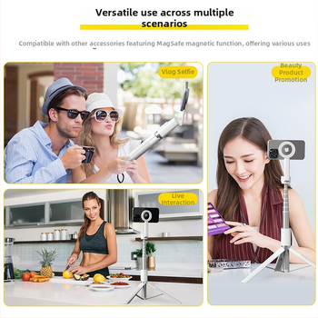 Magnetni MagSafe selfie štap za mobitele, Bluetooth daljinski upravljač, aluminijska legura, stativ za live streaming