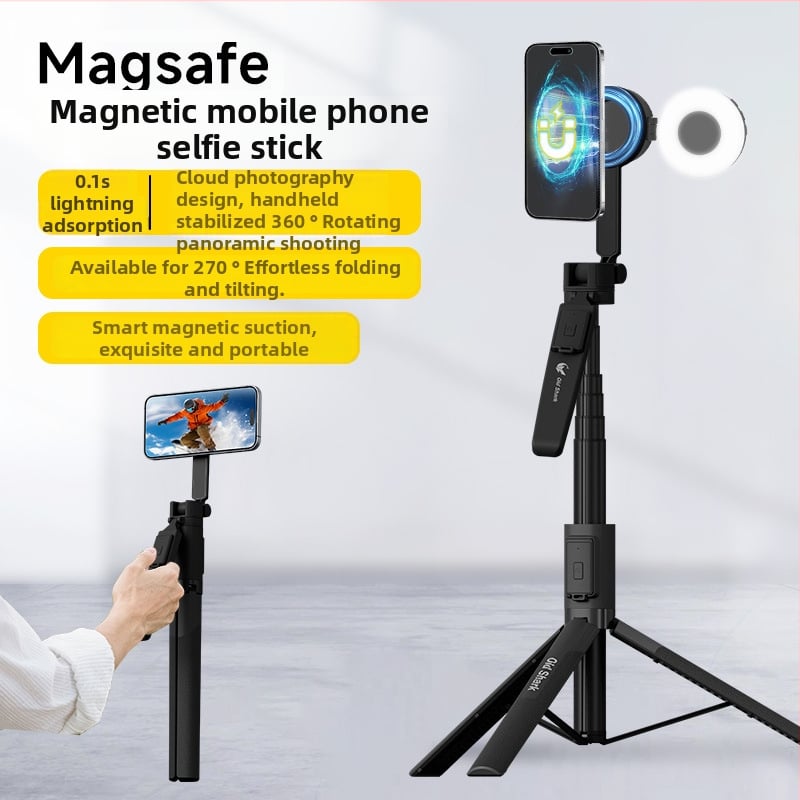 Magnetni MagSafe selfie štap za mobitele, Bluetooth daljinski upravljač, aluminijska legura, stativ za live streaming