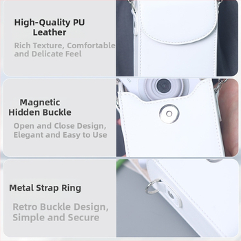Taška cez rameno na digitálny fotoaparát, Oxford materiál, kompatibilná s Canon G7X II/III a Sony, unisex, jar 2025, domáce uloženie