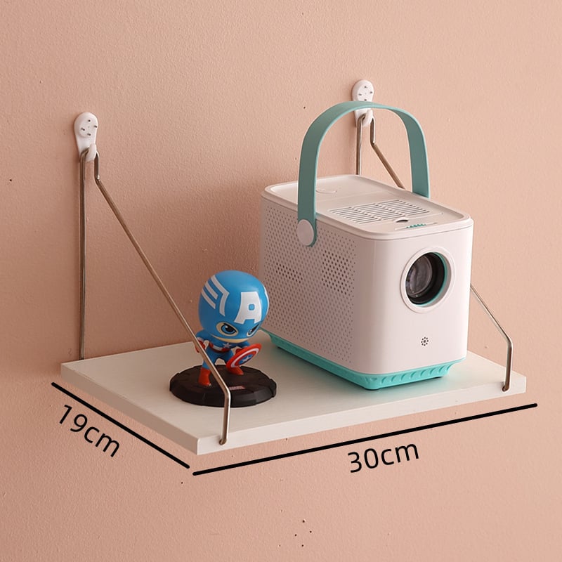 Проекторна стенна скоба – без пробиване, стенен стелаж за нощно шкафче и хол, регулируема височина на монтаж