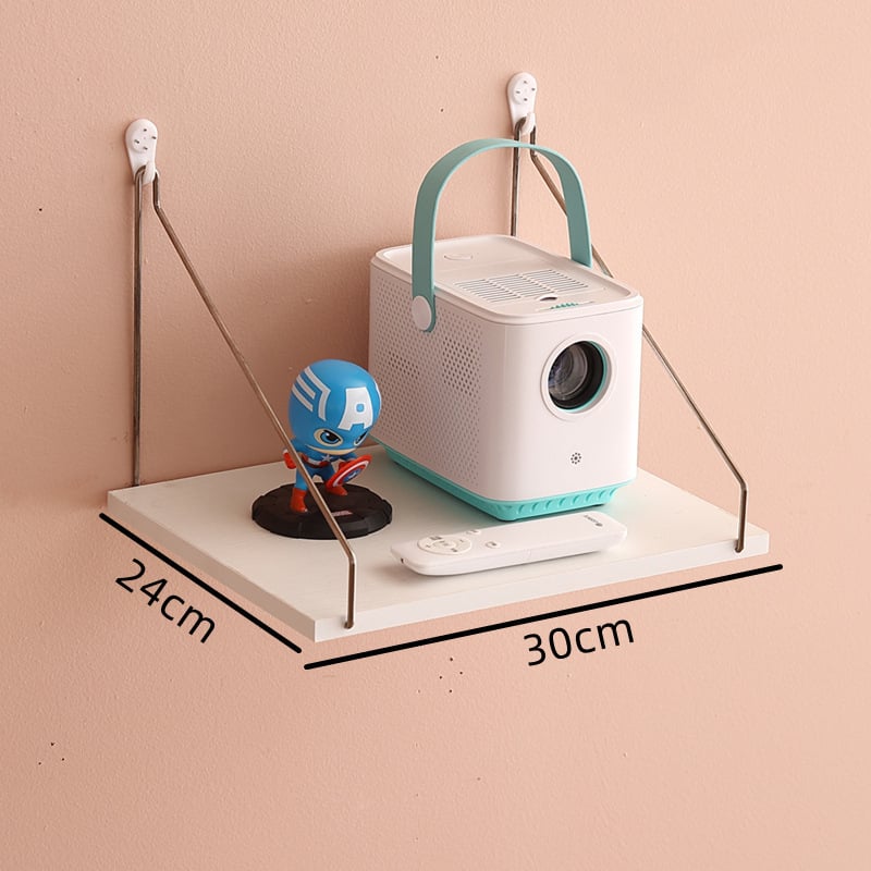 Проекторна стенна скоба – без пробиване, стенен стелаж за нощно шкафче и хол, регулируема височина на монтаж