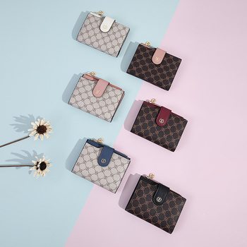 GOLF дамски портфейл за карти с монетник, PVC, урбан минималистичен стил, принт с букви, голям капацитет, пролет 2024