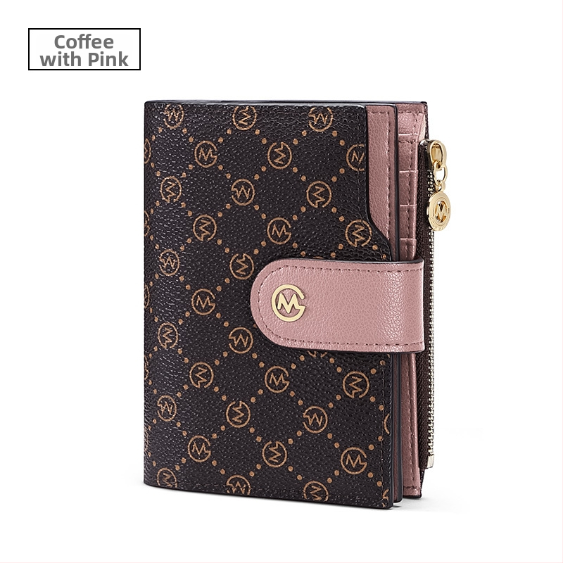 GOLF дамски портфейл за карти с монетник, PVC, урбан минималистичен стил, принт с букви, голям капацитет, пролет 2024