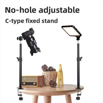 Десктоп стойка за телефон за заснемане отгоре, метална конструкция, диаметър тръби 16-19 мм, 2 секции, тегло 313 г