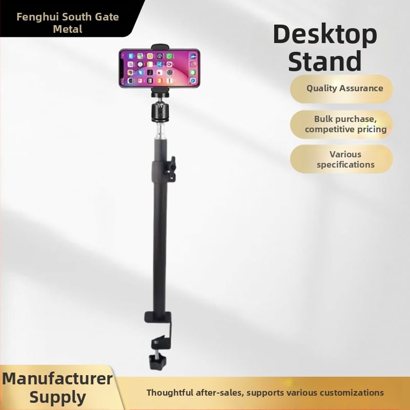Десктоп стойка за телефон за заснемане отгоре, метална конструкция, диаметър тръби 16-19 мм, 2 секции, тегло 313 г