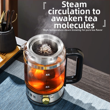 Tējkanna HP-016, borosilātu stikla korpuss, tilpums 1-1.5 L, jauda 600 W, spriegums 220 V, mehāniskā vadība