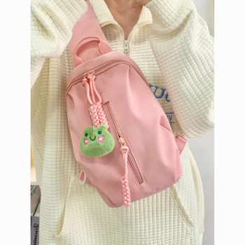 Dopamine ženska crossbody torba, ljeto, japanski stil, svježa i ležerna, najlon canvas torba, Mori stil, slatka djevojka