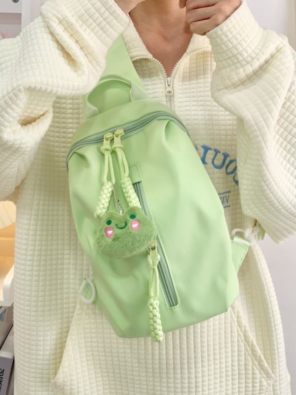 Dopamine ženska crossbody torba, ljeto, japanski stil, svježa i ležerna, najlon canvas torba, Mori stil, slatka djevojka