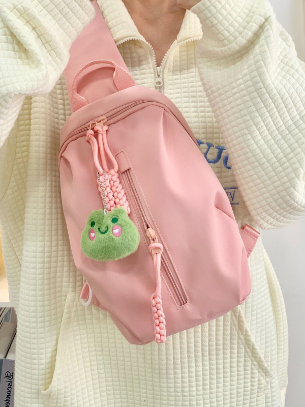 Dopamine ženska crossbody torba, ljeto, japanski stil, svježa i ležerna, najlon canvas torba, Mori stil, slatka djevojka