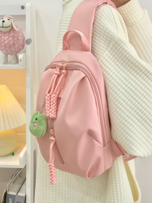 Dopamine ženska crossbody torba, ljeto, japanski stil, svježa i ležerna, najlon canvas torba, Mori stil, slatka djevojka