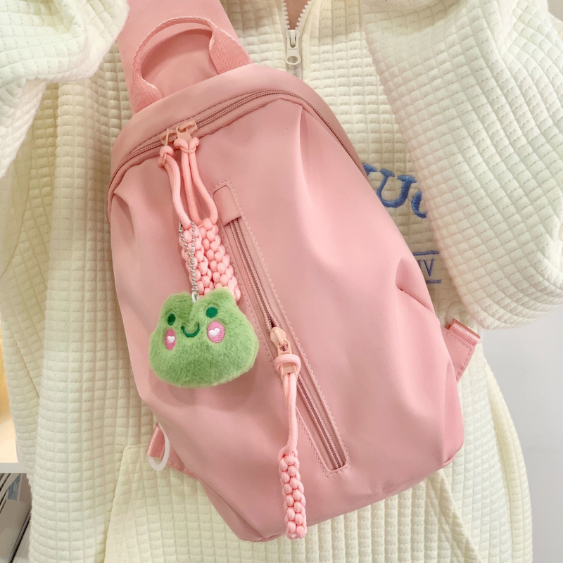 Dopamine ženska crossbody torba, ljeto, japanski stil, svježa i ležerna, najlon canvas torba, Mori stil, slatka djevojka