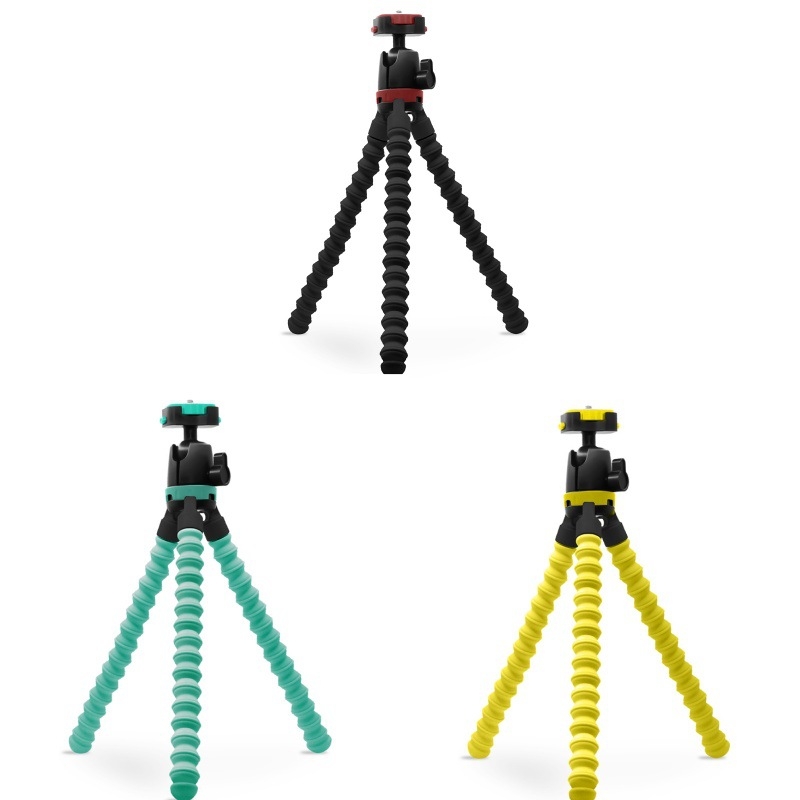 Tripod octopus pentru cameră și telefon - suport mini portabil din aliaj de aluminiu pentru streaming live, sarcină 0-3 kg, greutate 0,372 kg