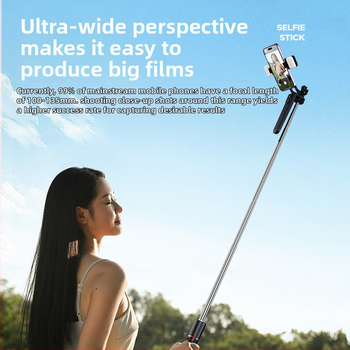 Bluetooth gimbal selfie tyč so statívom – 3 v 1 držiak na telefón, vstavané svetlo, diaľkové ovládanie, univerzálna kompatibilita