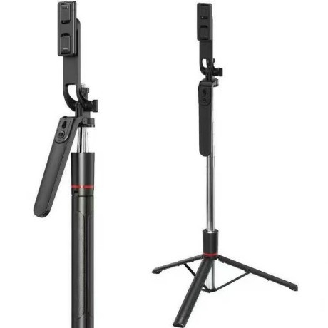 Bluetooth gimbal selfie tyč so statívom – 3 v 1 držiak na telefón, vstavané svetlo, diaľkové ovládanie, univerzálna kompatibilita