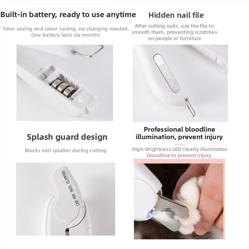 LED nagu šķēres kaķiem no Guazhou Animal Husbandry, LED nagu šķēres kaķiem, iepakojums 100 gab