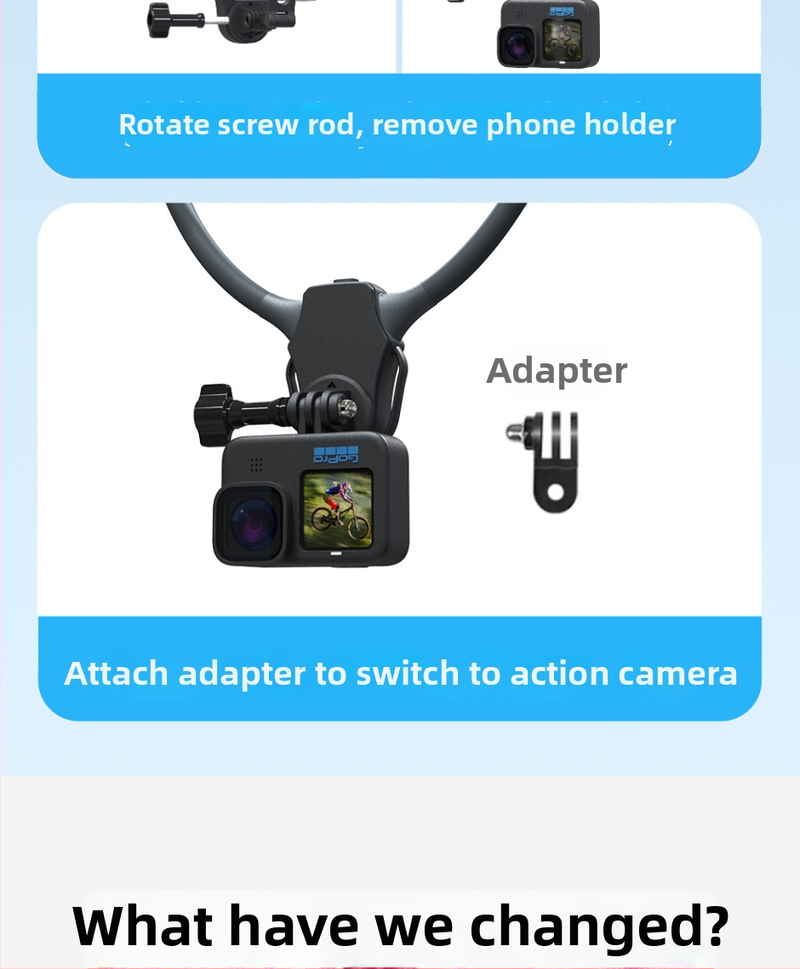 Kg G01-1 Magnetni držač za telefon oko vrata za akcijske kamere Insta360/GoPro — silikon, ABS i cinkova legura, opće namjene, uključuje magnetski nosač, špagica protiv gubitka i upute za uporabu
