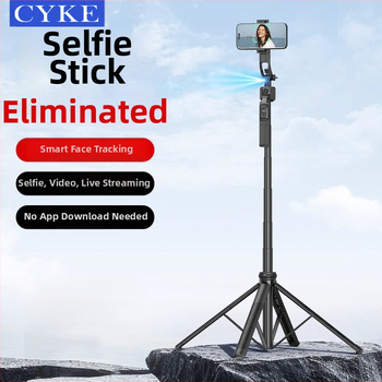 CYKE Držiak na telefón pre živé vysielanie s trojnožkou, gimbal stabilizátorom a sledovaním tváre, zliatina, univerzálny