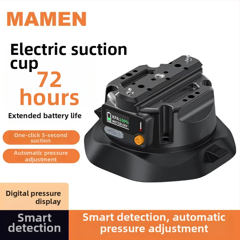 MAMEN Univerzálny automobilový držiak na telefón a akčnú kameru – elektrická vákuová podložka, hliníková zliatina + nylon
