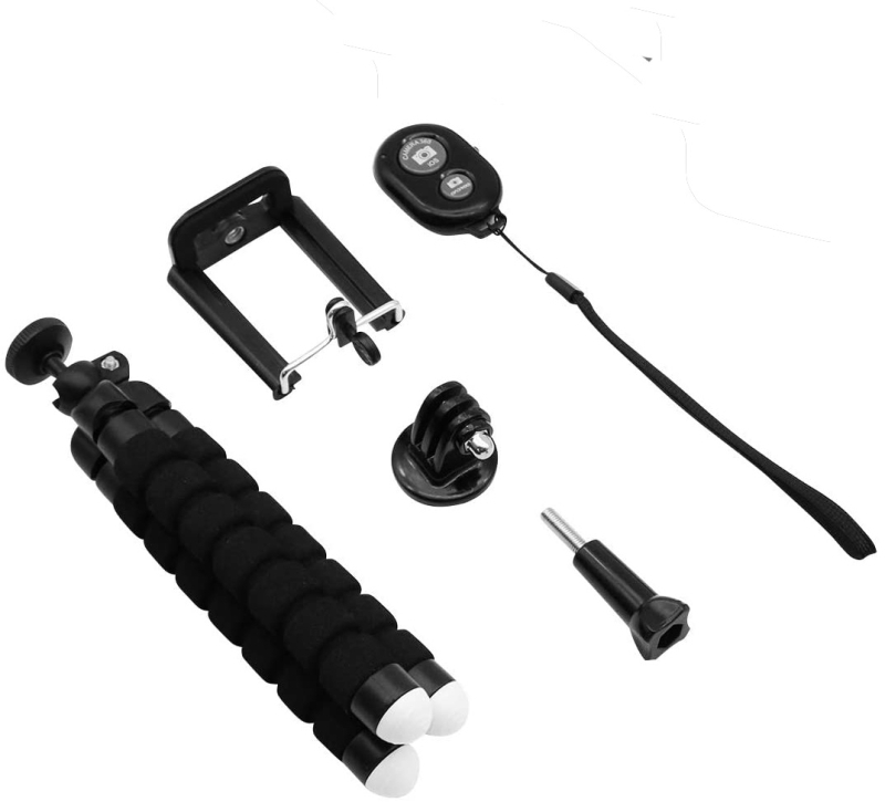 CN-5 Τριπόδος για Κάμερες Δράσης με Bluetooth Απομακρυσμένο, Κλιπ για Τηλέφωνο και Κράτημα Σχοινιού; Συμβατό με GoPro, Insta360, DJI, Xiaoyi Yi, Sony και άλλες κάμερες δράσης
