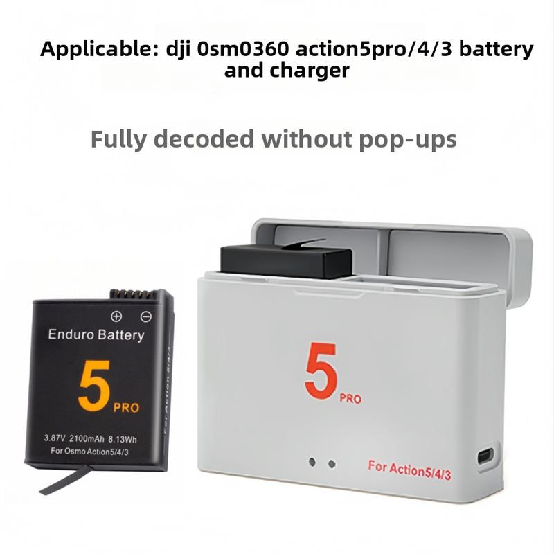 Batéria pre DJI Action 5 Pro, 4, 3 a Osmo360 – ABS púzdro; balenie obsahuje batériu a krabičku