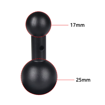 Alumínium ötvözetű motorkerékpártelefon navigációs tartó, 20 mm-es fej 17 mm-es kettős gömbfej
