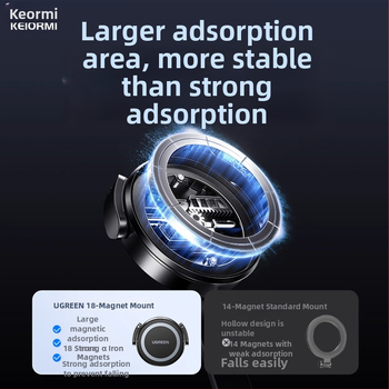 Suport magnetic pentru gât cu anti-vibrații pentru camere de acțiune și smartphone-uri — cauciuc și metal, compatibil universal, model J10