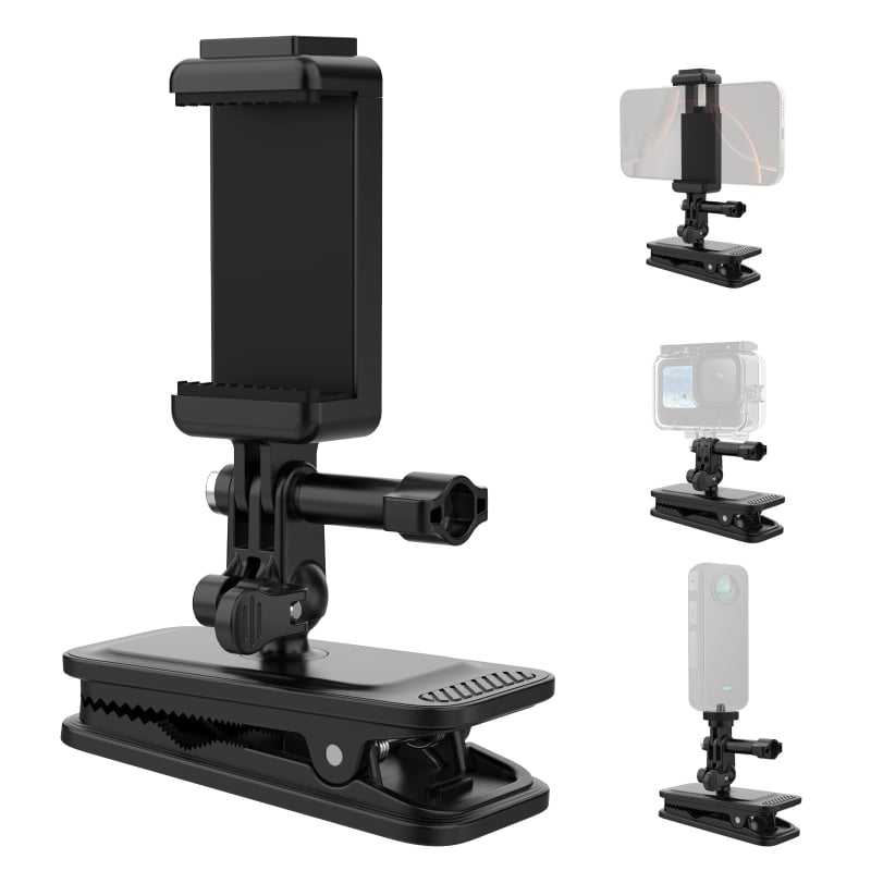 Univerzalni klip za ruksak GoPro s magnetskim držačem — lagani držač kamere, kompatibilan s GoPro, Insta360, DJI i pametnim telefonima | silikon + ABS + PC | PK03