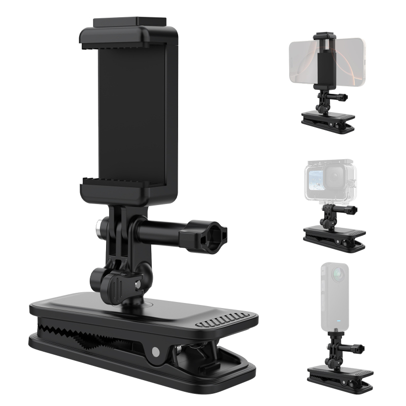Univerzalni klip za ruksak GoPro s magnetskim držačem — lagani držač kamere, kompatibilan s GoPro, Insta360, DJI i pametnim telefonima | silikon + ABS + PC | PK03