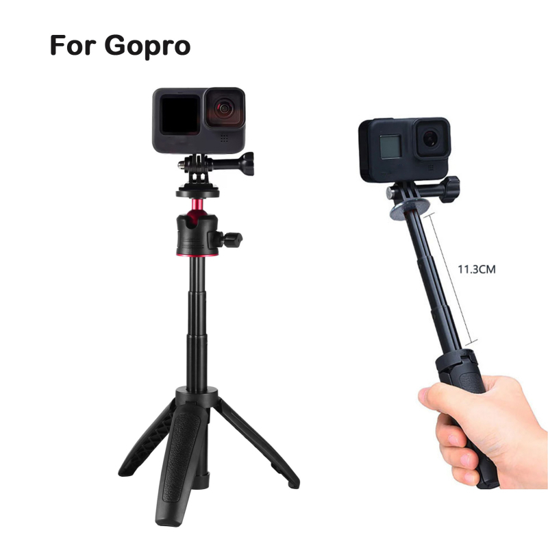 Rozšíriteľná selfie tyč Tripod pre akčné kamery – Model ST-27, Materiál: ABS hliníková zliatina, Kompatibilné s Motion Camera, Tlačené logo, Licencovateľná súkromná značka