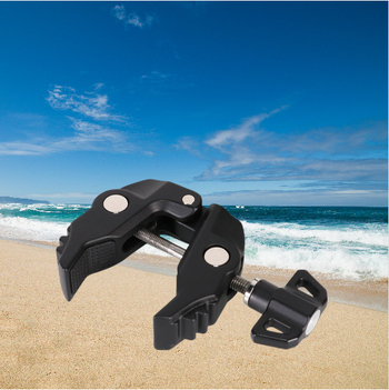 Kovová silná svorka na fotografické vybavenie — veľká svorka v tvare krabieho kleští, univerzálny fixačný držiak, hliníková zliatina