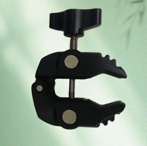 Kovová silná svorka na fotografické vybavenie — veľká svorka v tvare krabieho kleští, univerzálny fixačný držiak, hliníková zliatina