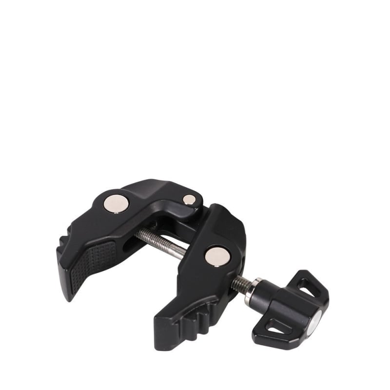 Kovová silná svorka na fotografické vybavenie — veľká svorka v tvare krabieho kleští, univerzálny fixačný držiak, hliníková zliatina