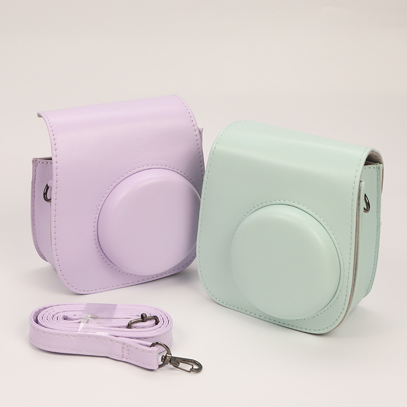 Geantă pentru Fuji Instax Mini 11/12 cu husă PU, respirabilă, rezistentă la uzură și la tăiere, crossbody unisex