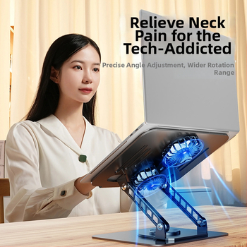 Prenosný stojan s otočením, Model 286, Karbónová oceľ, Desnai, Pre notebooky, ultrabooky a ďalšie, Dĺžka kábla 1 m