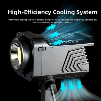 Prenosné osvetlenie pre fotografovanie 100W s COB, bi-color 2700K–7500K, 220V, regulovateľná jasnosť