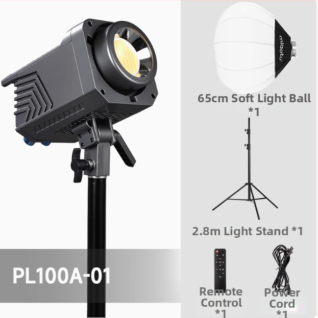 Prenosné osvetlenie pre fotografovanie 100W s COB, bi-color 2700K–7500K, 220V, regulovateľná jasnosť