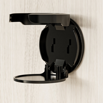 Držiak na pohár – skladací, prenosný; upevnenie na stenu vákuovým uchytením; plastový organizér na stôl