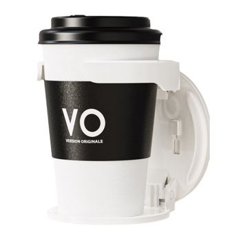 Držiak na pohár – skladací, prenosný; upevnenie na stenu vákuovým uchytením; plastový organizér na stôl