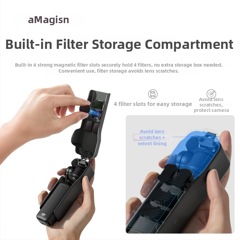 Ochranný kryt a obal pre Pocket3 (Materiál: ABS + silikón; Kompatibilita: Pocket3; Balenie: ochranný kryt + silikonový remienok; Značka: Thinking)