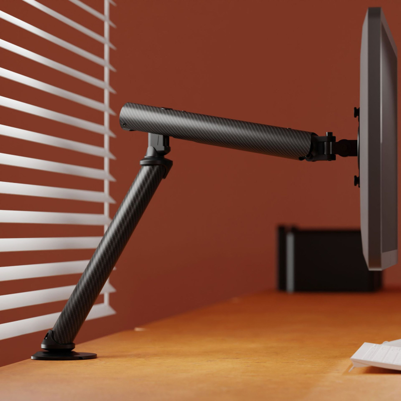 Držač monitora s plinskim amortizerom, nosivost 12 kg, model M6, tip podizanja, težina 2.23 kg, materijal: lim