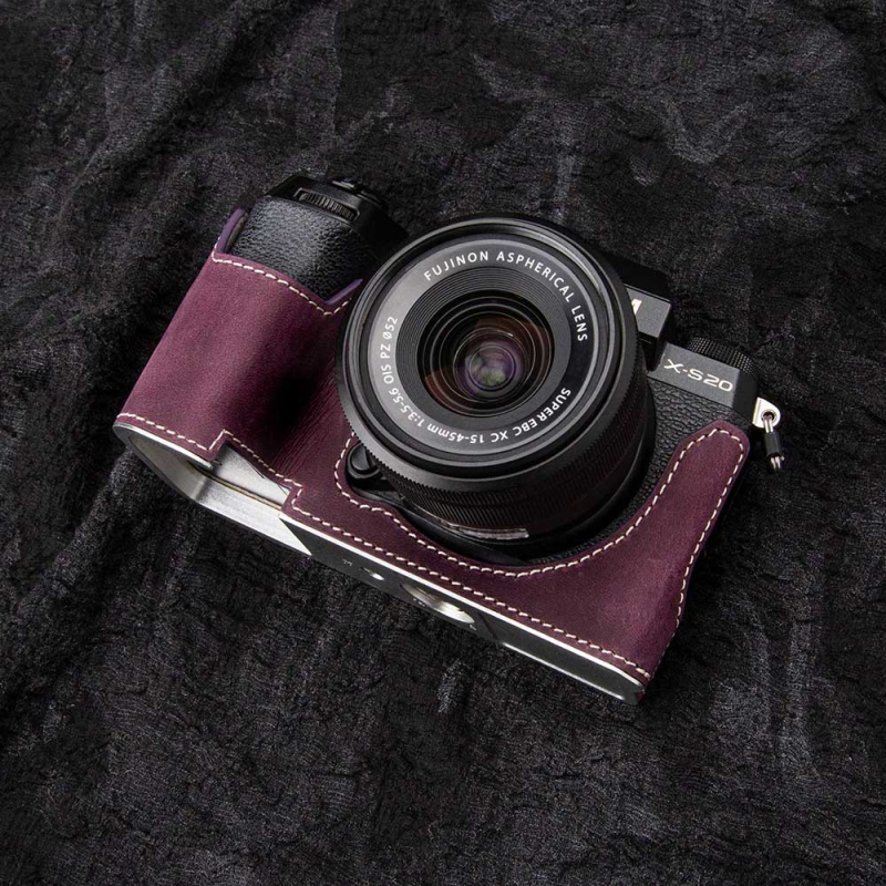 Geantă de umăr din piele Fuji X-S20 pentru aparat SLR, piele naturală, primăvara 2025, unisex