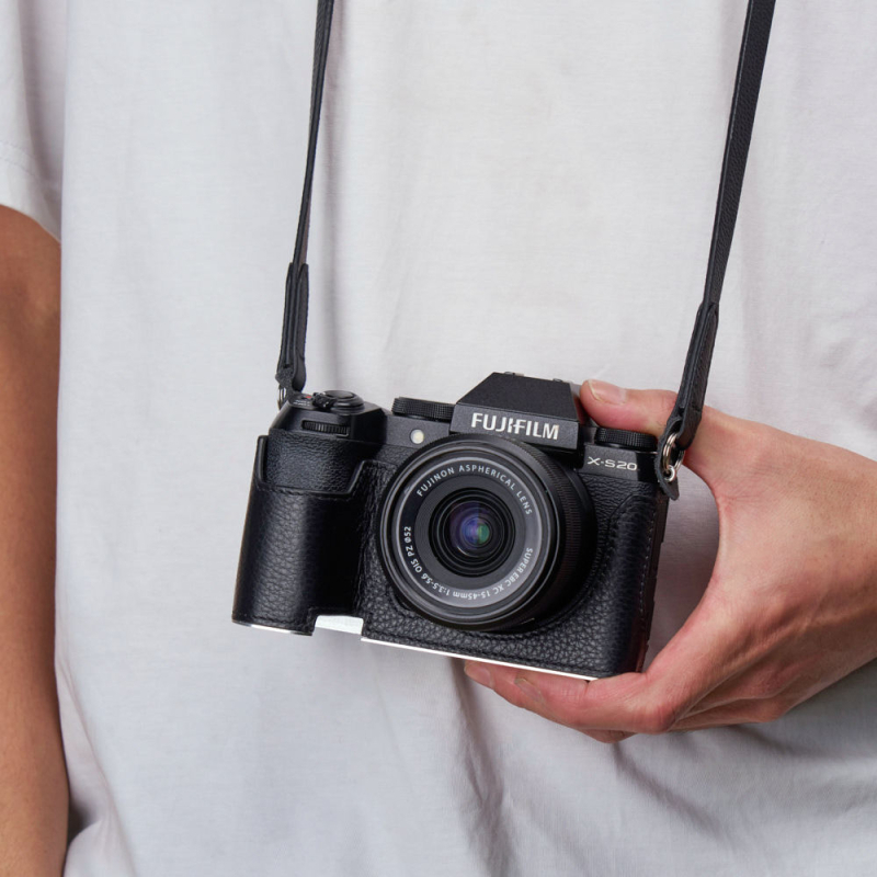Geantă de umăr din piele Fuji X-S20 pentru aparat SLR, piele naturală, primăvara 2025, unisex