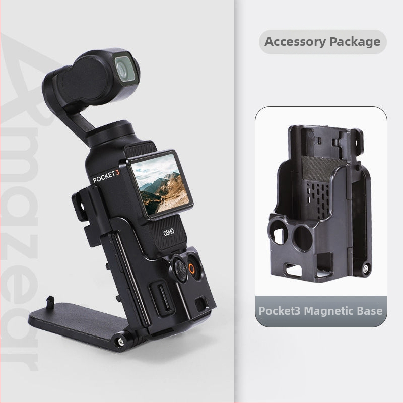 Bază magnetică pentru Osmo Pocket 3 – reglaj la unghiuri multiple, extensie pentru cameră pe birou, OP3-MB01