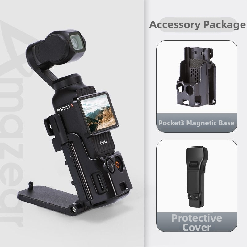 Bază magnetică pentru Osmo Pocket 3 – reglaj la unghiuri multiple, extensie pentru cameră pe birou, OP3-MB01