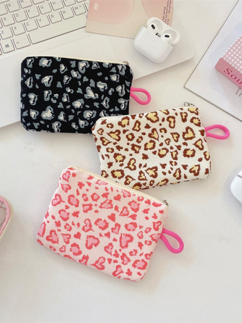 Novčanik i organizator dodataka sa svježim kariranim printom, poliester, podstava platno, ulični stil, za žene