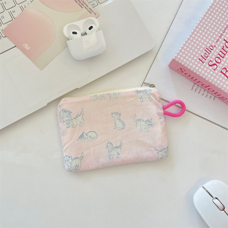 Novčanik i organizator dodataka sa svježim kariranim printom, poliester, podstava platno, ulični stil, za žene