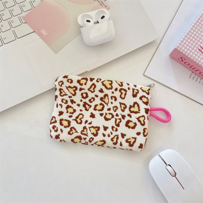 Novčanik i organizator dodataka sa svježim kariranim printom, poliester, podstava platno, ulični stil, za žene