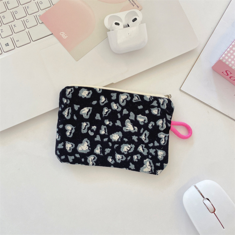 Novčanik i organizator dodataka sa svježim kariranim printom, poliester, podstava platno, ulični stil, za žene