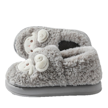 Унисекс зимни чехли с връх от замш, пухена подплата, EVA подметка, антихлъзгаща подметка, височина на тока около 3.5 cm