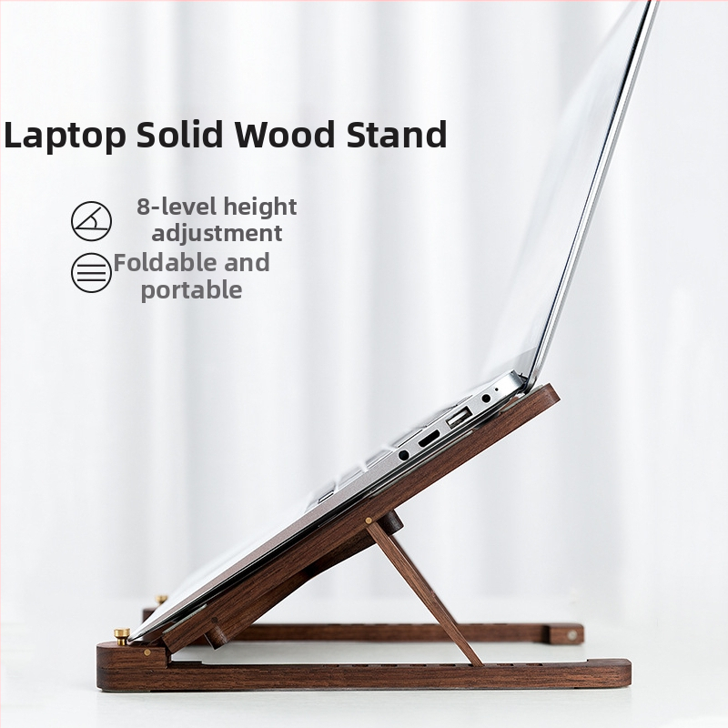 Stojan na notebook – drevený, skladateľný, model HH-0123, univerzálna kompatibilita